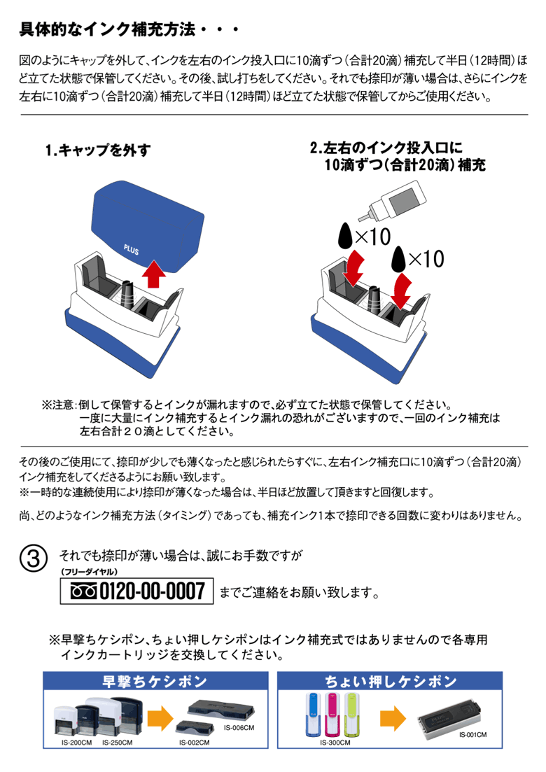 インク補充方法２