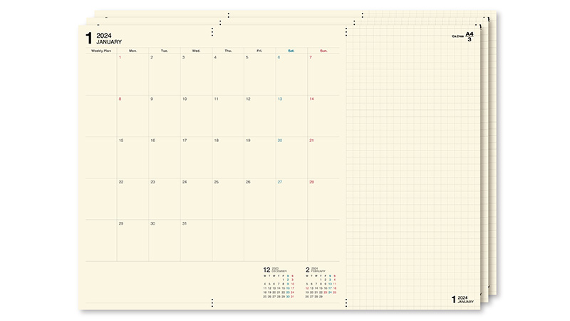 【数量限定】月間スケジュール（2024年版）