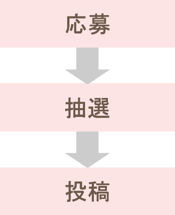 ご応募→ご抽選→ご投稿